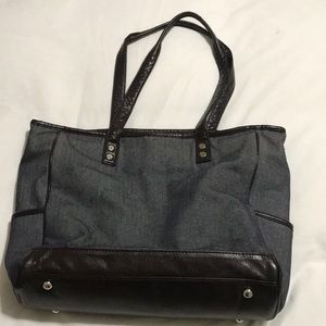Thirty one Cindy tote denim and brown